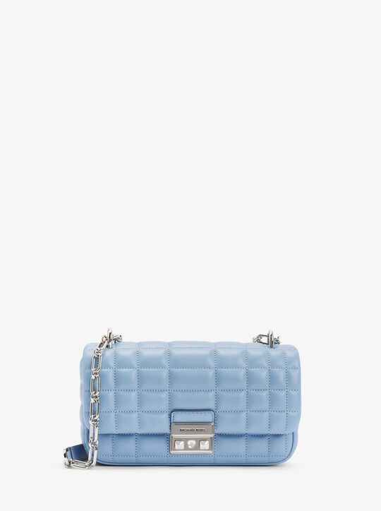 michael kors حقيبة كتف تريبيكا صغيرة مبطنة من الجلد