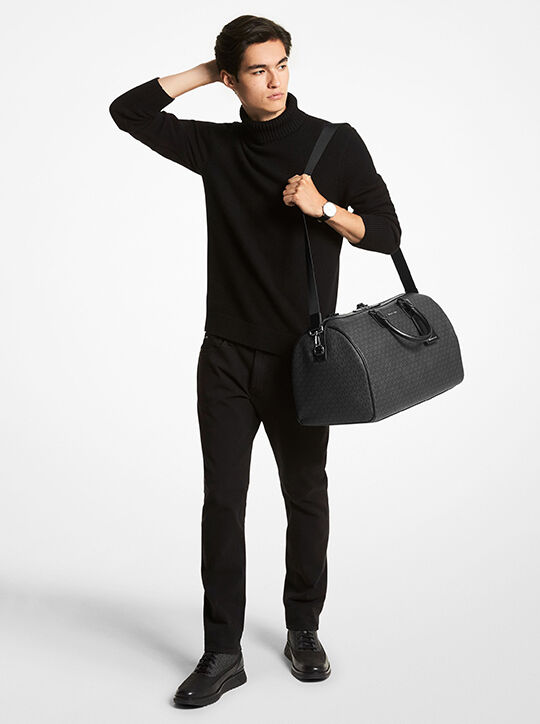 michael kors حقيبة هدسون نهاية الأسبوع بشعار الماركة