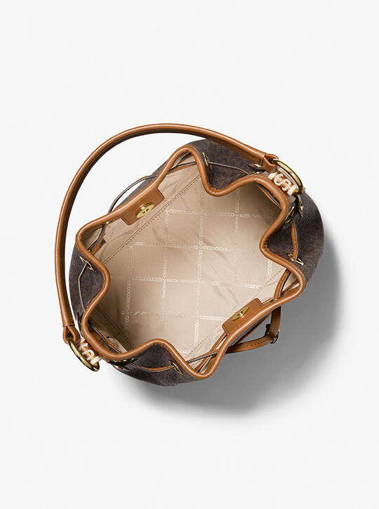 Maeve Medium Signature Logo Bucket Bag michael kors maeve medium signature logo bucket bag