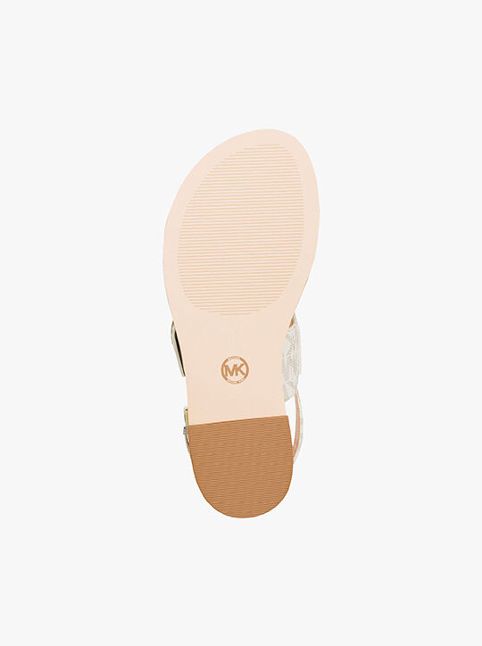 michael kors carmen signature logo thong sandal