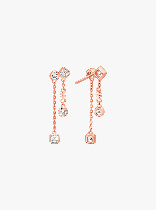 michael kors أقراط متدلية من الفضة الإسترلينية المطلية بمعادن ثمينة