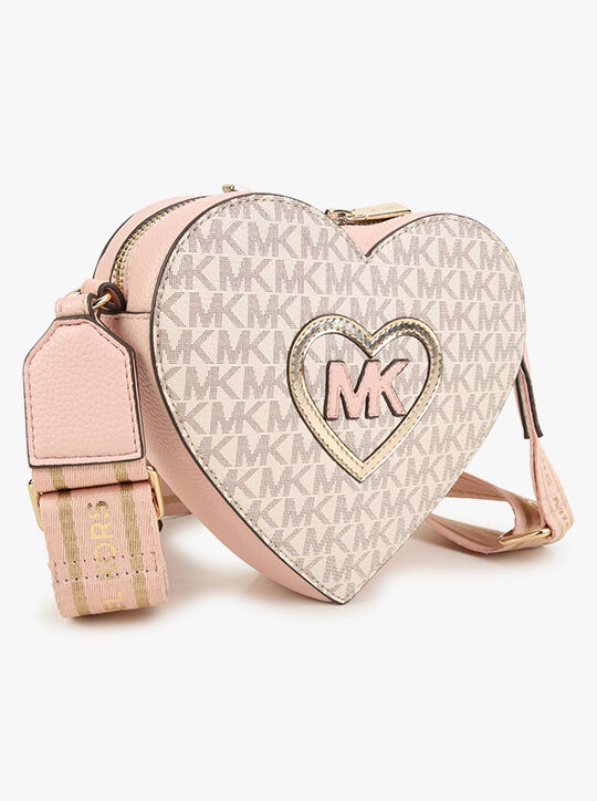 michael kors heart shaped logo crossbody bag