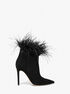 Whitby Feather Trim Suede Ankle Boot michael kors whitby feather trim suede ankle boot