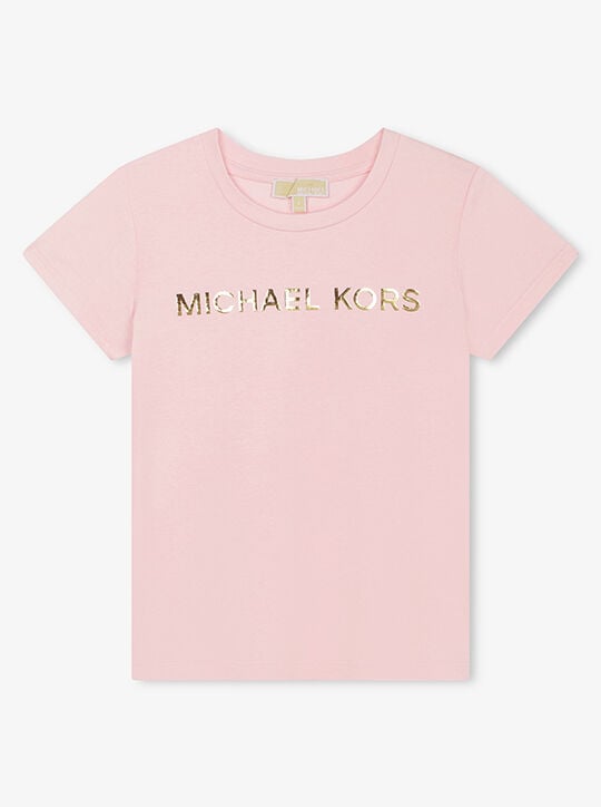 Logo Stretch Cotton T-Shirt michael kors logo stretch cotton t shirt