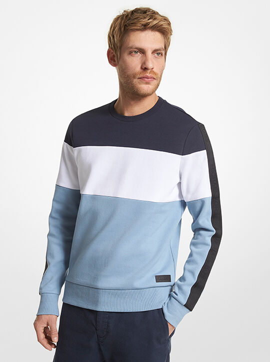 قميص من النوع الثقيل قطن مطاطي مخطط كتلة اللون michael kors قميص من النوع الثقيل قطن مطاطي مخطط كتلة اللون