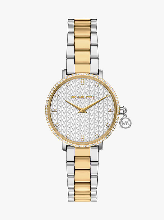 Michael Kors Pyper Two-Hand Two-Tone Stainless Steel Watch michael kors pyper two hand two tone stainless steel watch