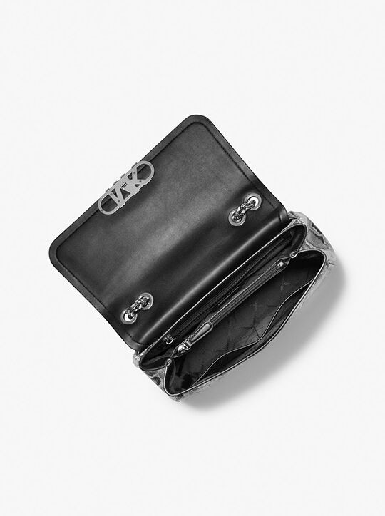 Parker Extra-Large Snake Embossed Leather Shoulder Bag michael kors parker extra large snake embossed leather shoulder bag