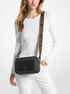 michael kors maeve large logo and faux leather crossbody bag
