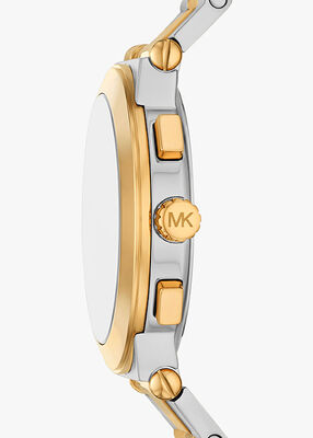 michael kors oversized billie two tone watch
