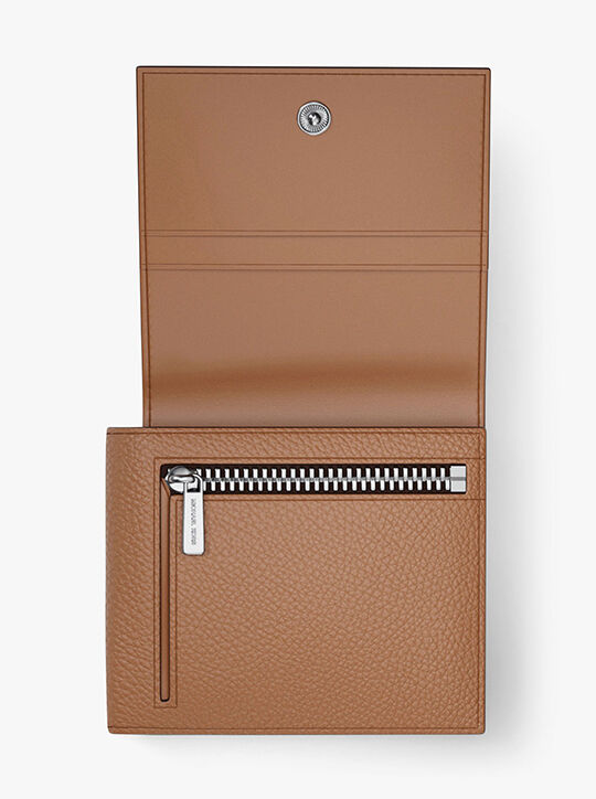 michael kors hudson pebbled leather wallet