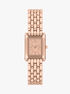 Michael Kors Essex Three-Hand Rose Gold-Tone Stainless Steel Watch michael kors essex three hand rose gold tone stainless steel watch