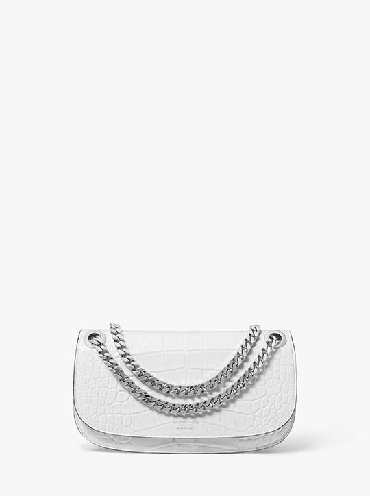 Christie Mini Crocodile Embossed Leather Envelope Bag michael kors christie mini crocodile embossed leather envelope bag