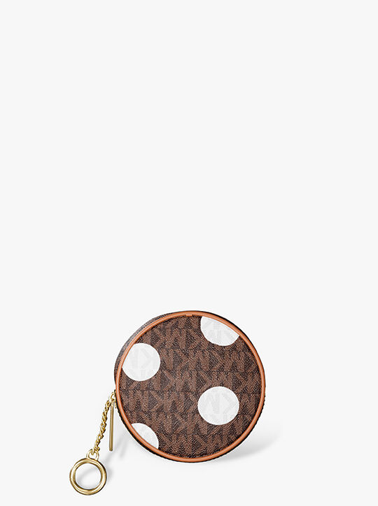 Jet Set Small Polka Dot Signature Logo Coin Pouch michael kors jet set small polka dot signature logo coin pouch