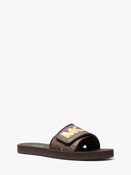 Palmer Signature Logo Slide Sandal michael kors palmer signature logo slide sandal