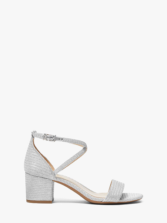 Serena Flex Glitter Chain-Mesh Sandal michael kors serena flex glitter chain mesh sandal