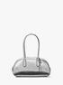 michael kors lulu small metallic leather satchel