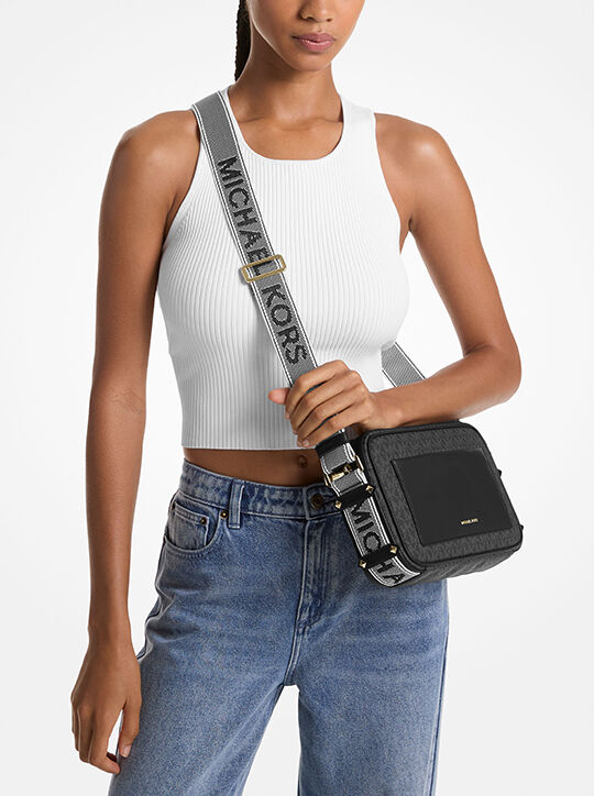 Maeve Large Signature Logo Crossbody Bag michael kors maeve large signature logo crossbody bag