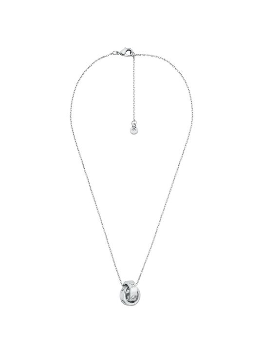 Logo and Cubic Zirconia Necklace michael kors logo and cubic zirconia necklace
