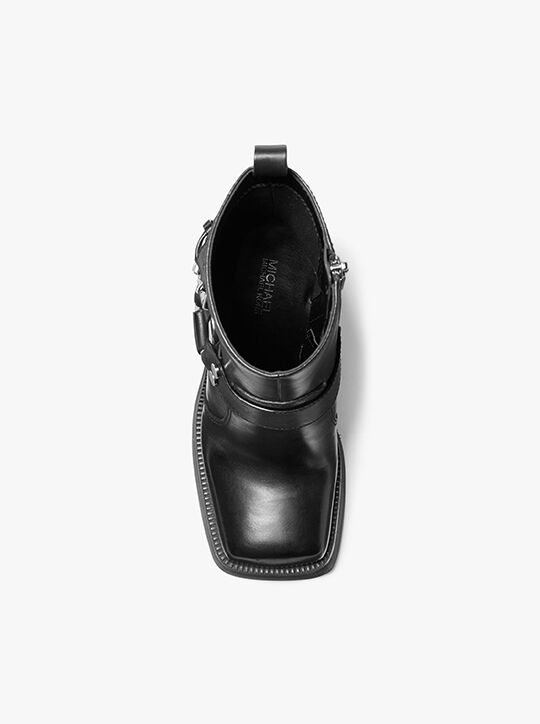 Crosby Leather Platform Moto Boot michael kors crosby leather platform moto boot