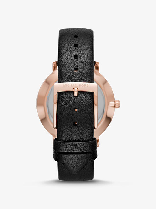 Pyper Rose Gold-Tone and Leather Watch michael kors pyper rose gold tone and leather watch