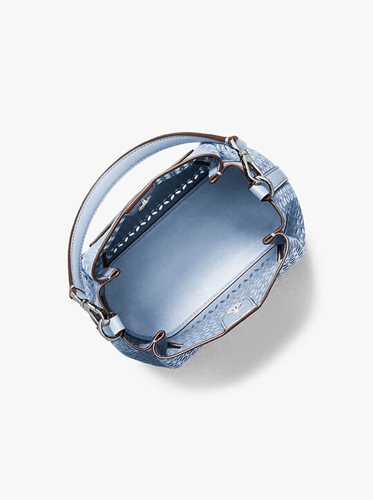 Carson Small Floral Laser Cut Bucket Crossbody Bag michael kors carson small floral laser cut bucket crossbody bag