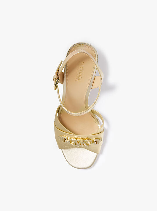 Tiffanie Metallic Leather Sandal michael kors tiffanie metallic leather sandal