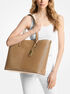 michael kors eliza extra large woven leather tote bag