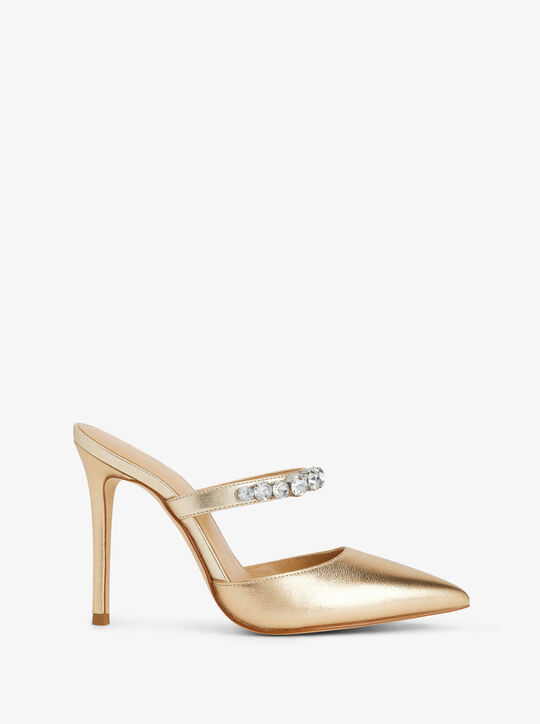 Jessa Embellished Metallic Leather Mule michael kors jessa embellished metallic leather mule