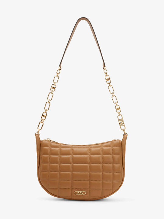 michael kors kendall large quilted leather chain link shoulder bag