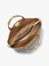 Carson Medium Metallic Signature Logo Satchel michael kors carson medium metallic signature logo satchel