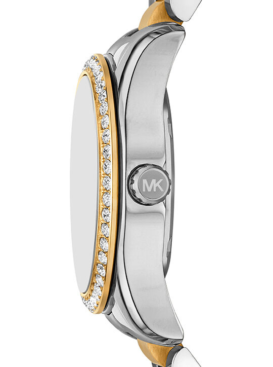 michael kors mini lexington pav  two tone watch