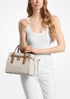 michael kors hamilton moderne small signature logo crossbody bag