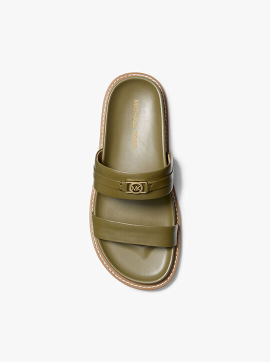 صندل ماندي الجلدي المسطح michael kors صندل ماندي الجلدي المسطح