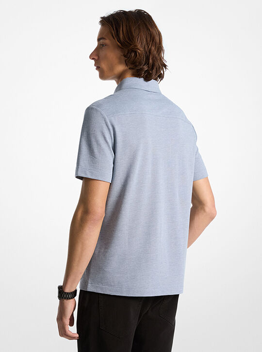 Cotton Blend Piqué Oxford Shirt michael kors cotton blend piqu oxford shirt