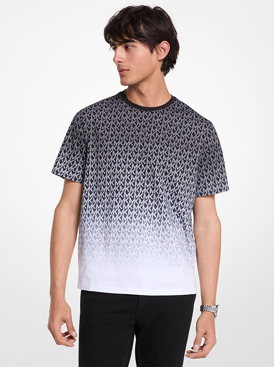 michael kors ombr  signature logo cotton t shirt