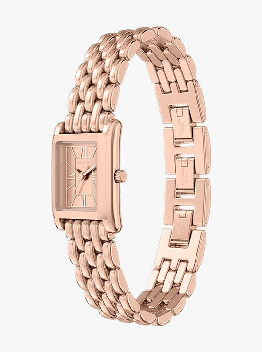 Michael Kors Essex Three-Hand Rose Gold-Tone Stainless Steel Watch michael kors essex three hand rose gold tone stainless steel watch