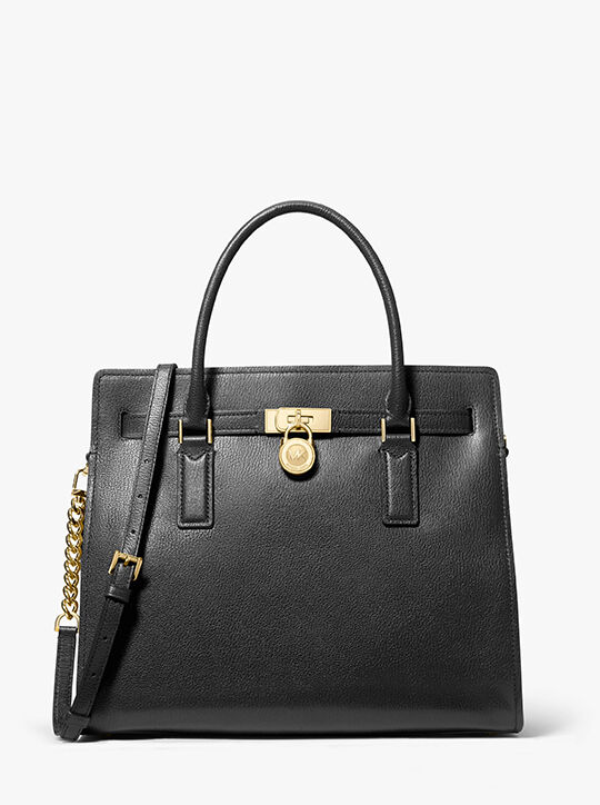 michael kors hamilton moderne large leather satchel