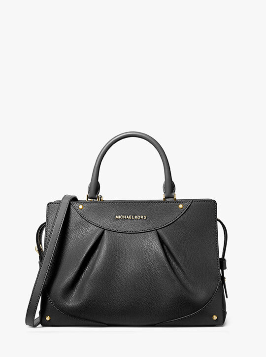 michael kors enzo medium leather satchel