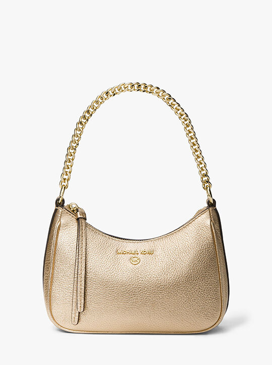Jet Set Charm Small Metallic Pebbled Leather Pochette michael kors jet set charm small metallic pebbled leather pochette