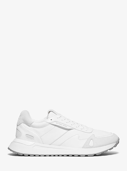 Miles Nylon and Leather Trainer michael kors miles nylon and leather trainer