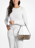 michael kors laila small leopard print calf hair pochette