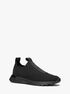 michael kors bodie logo tape stretch knit slip on trainer