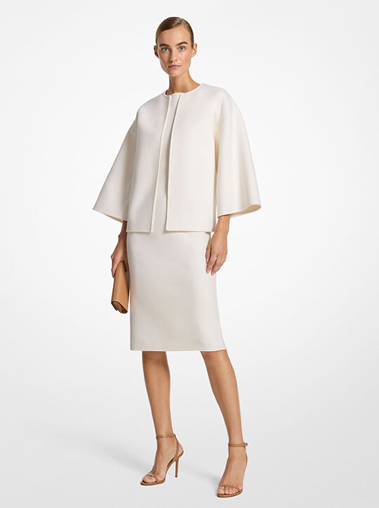 michael kors double faced wool kimono jacket