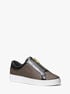 michael kors keaton signature logo zip up sneaker