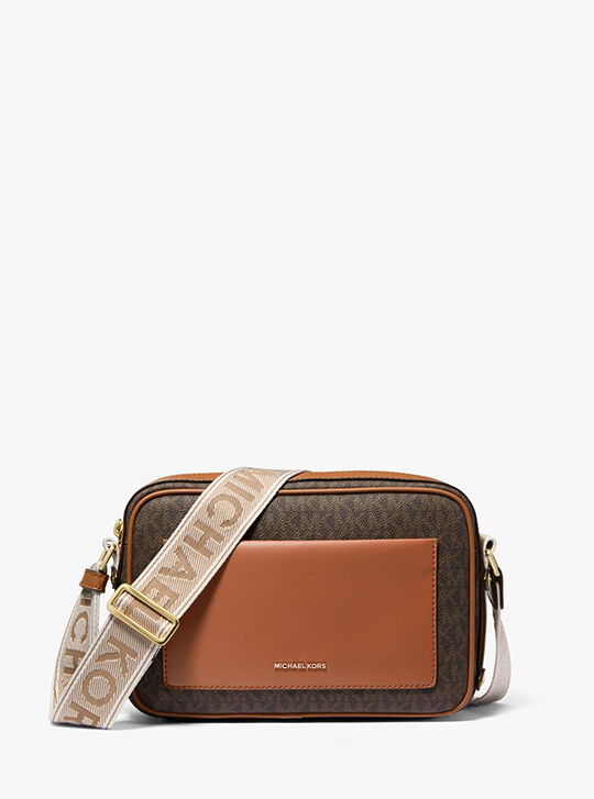 Maeve Large Signature Logo Crossbody Bag, BRN/ACORN | Michael Kors KWT