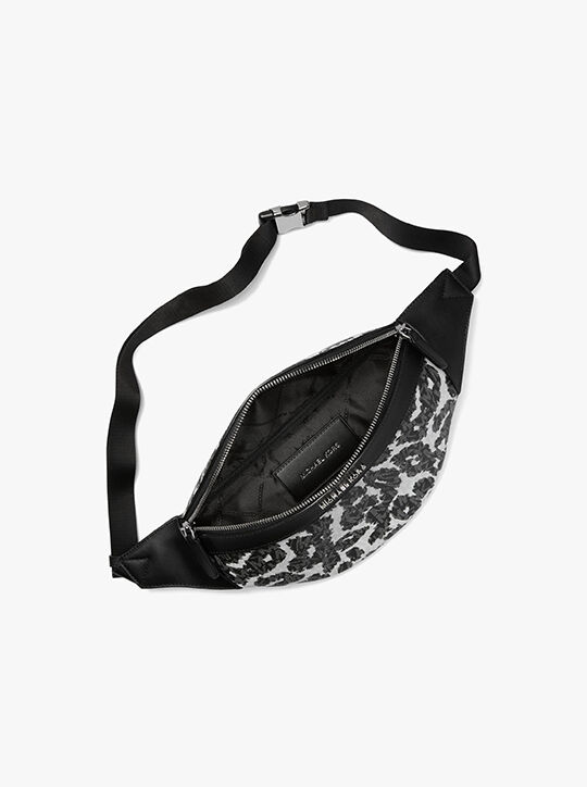 Hudson Leopard Logo Sling Pack michael kors hudson leopard logo sling pack