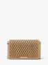 michael kors jet set medium woven leather crossbody bag