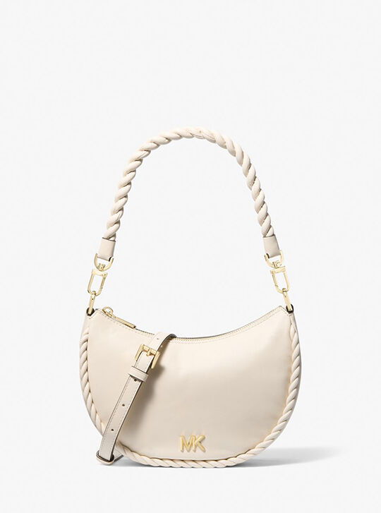 Kyla Small Leather Convertible Pochette, LT CREAM | Michael Kors KWT