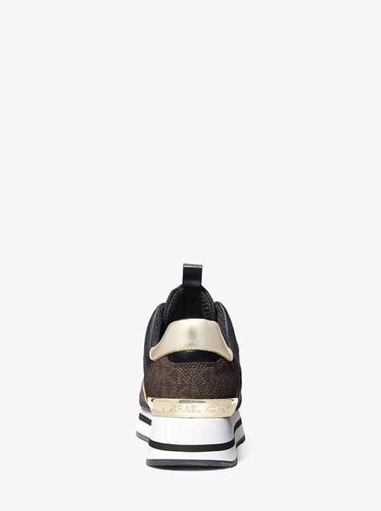 Raina Mixed-Media Platform Trainer michael kors raina mixed media platform trainer