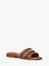 michael kors mandy signature logo slide sandal
